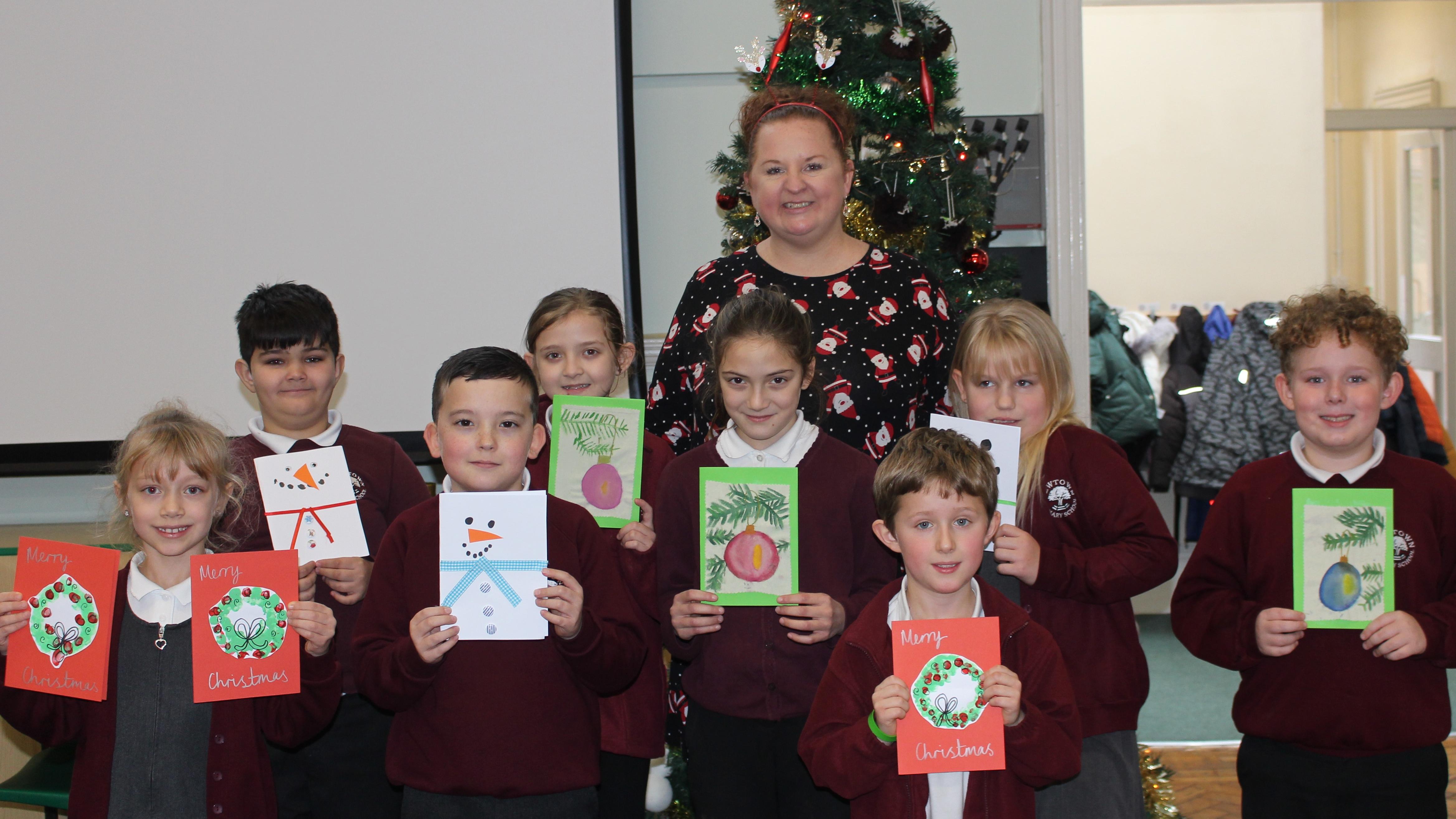 Trowbridge school children spread Christmas cheer in care homes with